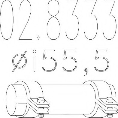 MTS 02.8333 Pipe Connector, exhaust system